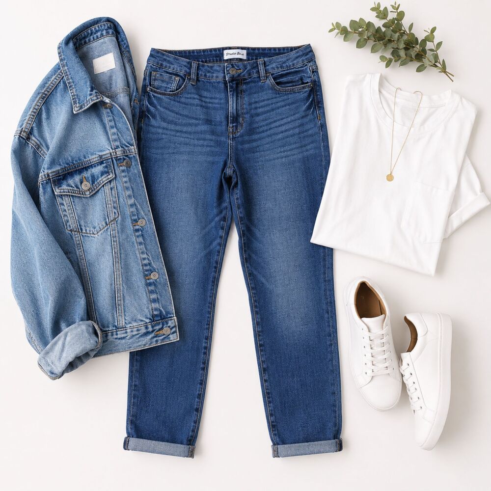 Studio Blue Skinny Jeans Women’s Size 31 Medium Wash Stretch Denim 30x26.5